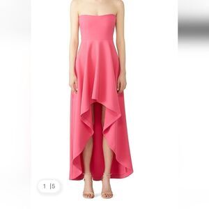 LIKELY PINK STRAPLESS HIGH LOW EVENT GOWN DRESS SIZE 8